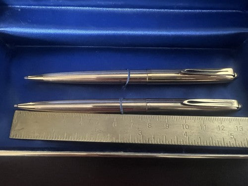 🔴 AURORA penna sfera e matita meccanica set serie AQUILA dorate vintage