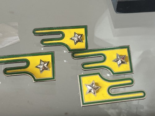 Duffle Army Italian Military Metal And Varnish Rank 16 Pieces Vintage