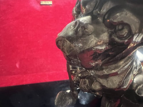 🔴 Supporto penna stilografica stiloforo sculture CANI mastino base scrivania