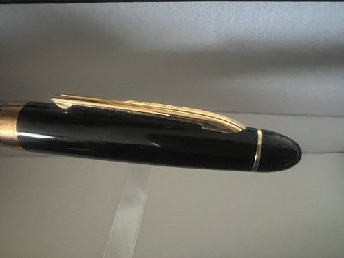 Marksman Füllfederhalter, Schwarz-Gold-Patrone, A-Markierung, Vintage 