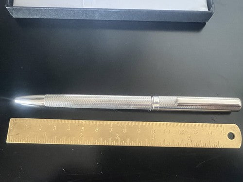 🔴 Penna sfera ARGENTO 925 MASSICCIO 925 timbro da personalizzare scrive 2