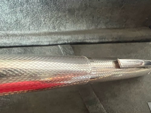 Tagamet Stylo-Plume Stylo à Plume Argent 925 Solid Guillocchè Fort Poids Écrit