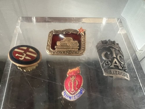 🔴 Pins distintivi SPILLE DI METALLO E SMALTI lotto 4 pezzi originali vintage