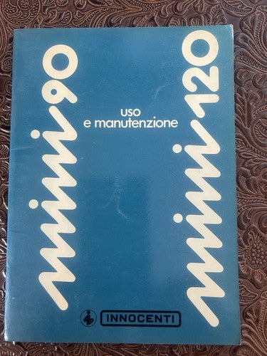 Mini 90-120 Livret Voiture Utilisation Entretien Italien Original Vintage