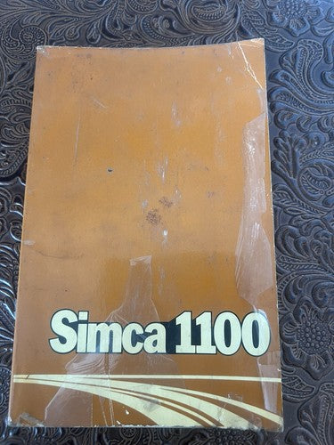 Simca 1100 Booklet Car Use Maintenance Italian Original Vintage