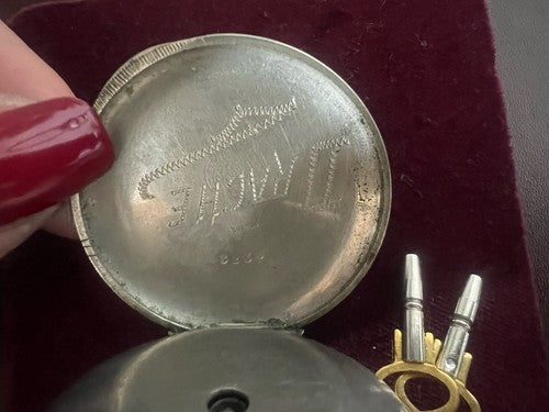 🔴 BEAOCURT pocket watch manual key curved vintage 4.4 cm 