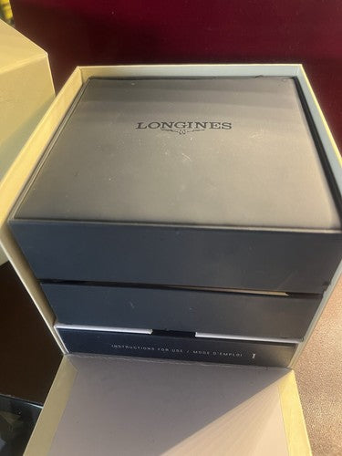 🔴 LONGINES box scatola orologio cofanetto astuccio custodia ISTRUZIONI completo