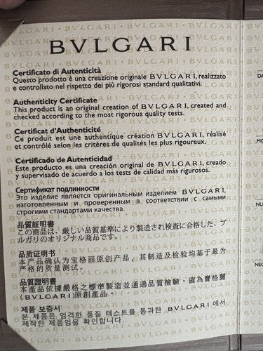 🔴 Originales BVLGARI-Garantiezertifikat für Save Vintage Silberchoker 
