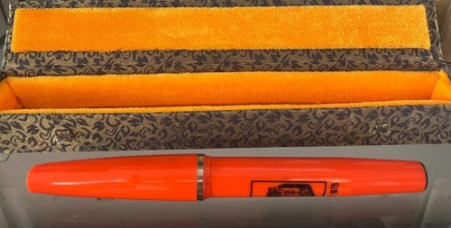 🔴 GIUBILEO penna sfera ROMA ANNO SANTO 1975 arancione formato GIGANTE vintage