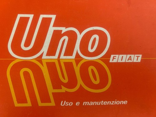 🔴 FIAT Uno Turbo ie ORIGINAL Oldtimer-Benutzer- und Wartungshandbuch 