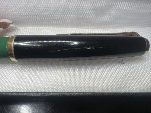 🔴 PELIKAN Mk10 penna stilografica pennino ORO pistone scrive cappuccio lesione