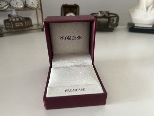 🔴 PROMESSE scatola gioiello orecchini, pendente, charms bordeaux rigido