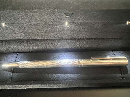 🔴 Penna sfera ARGENTO 925 MASSICCIO 925 timbro da personalizzare scrive 2