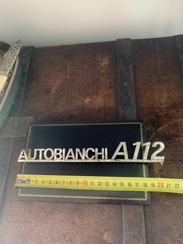 autobianchi A 112 A112 Armes Emblème Écrit Logo Plaque Voiture Métal F 