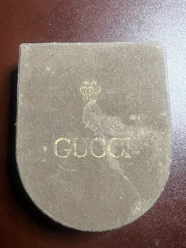 🔴 GUCCI scatola accendino marrone floccato misure come foto vintage