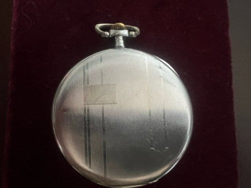 🔴 REGA orologio tasca uomo carica manuale fondello millerighe funziona vintage