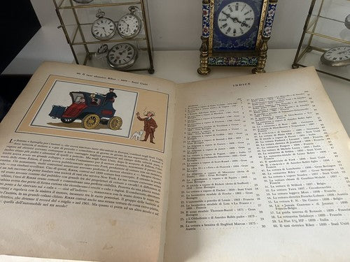 🔴 Vollständiges illustriertes Buch „L'AUTOMOBILE HERGE'“ aus dem Jahr 1963 in italienischer Sprache. 