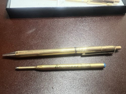 Ballograf Stylo-Plume Sphère Crayon Mécanique Signum Dorées Vintage 11