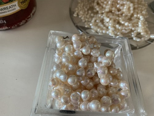 🔴 Natürliche Perlen, elfenbeinrosa Scaramazze DIY Schmuckkette 685 gammi 