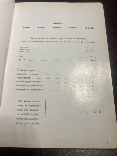 MERCEDES Benz TYPE 220 S Livret Pièces Original Multilingue Vintage 1956
