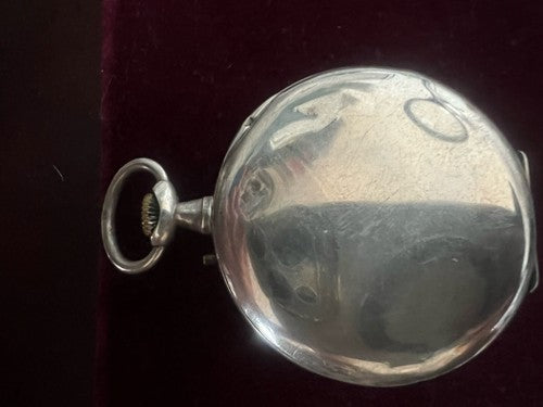 🔴 Orologio tasca THIEL Saturn Leonida ARGENTO 800 manuale funziona vintage