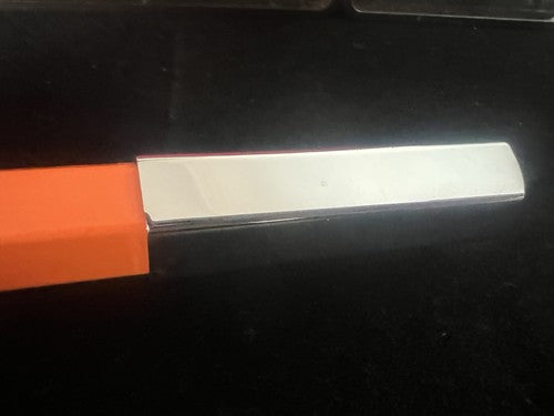 🔴 FABER CASTELL penna sfera arancione profili sagomati astuccio RARA VINTAGE