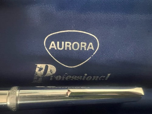 Aurora Stylo-Plume Sphère Automatique Chrome Écrit Avec Trousse Nouvelle Rétro 