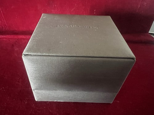 🔴 OSCAR LAUFER scatola anello astuccio custodia gioiello telato L 8
