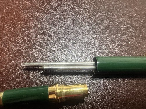 🔴 KELERMES penna stilografica e sfera 2 colori lacca verde smeraldo scrivono