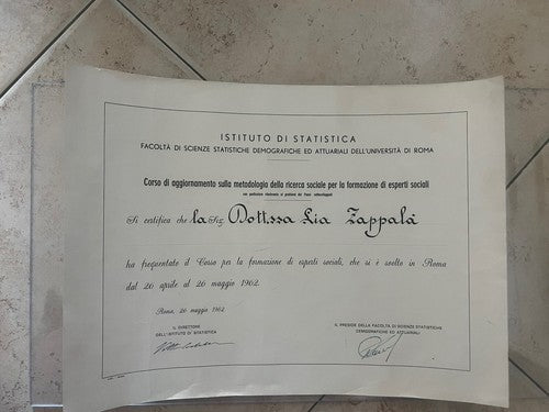 Diploma Upgrade Methodology Research Social Training Experts 1962 