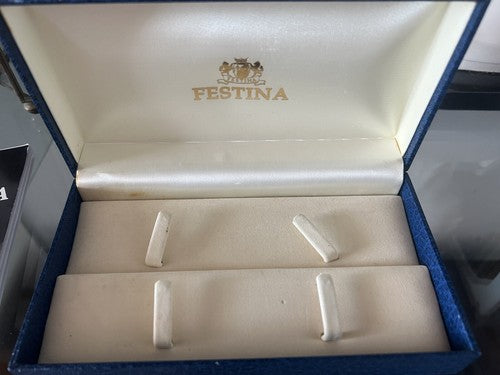 🔴 FESTINA scatola orologi DOPPIA pelle garanzia tagliando anni 2000 COMPLETA