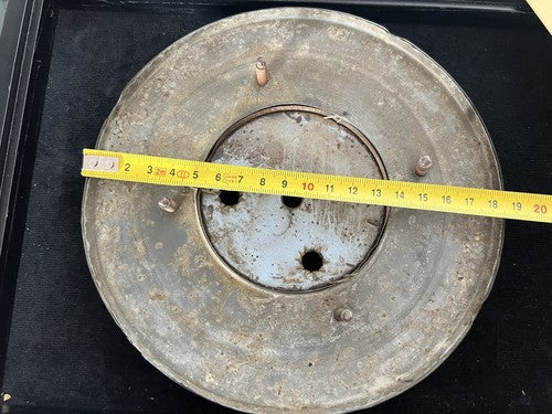 Quadranten-Pendeluhr, Wandmontage, emaillierte Kanten, Messing, 3 Löcher, Vintage 