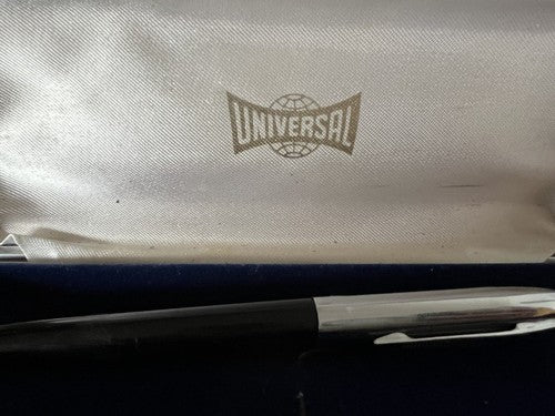 🔴 UNIVERSAL penna stilografica PISTONE pennino ORO stantuffo SCRIVE vintage 50