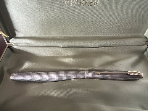 Parker 75 Pen Fountain Pen Silver Sterling Sonnet Ciselè Pen Gold XF
