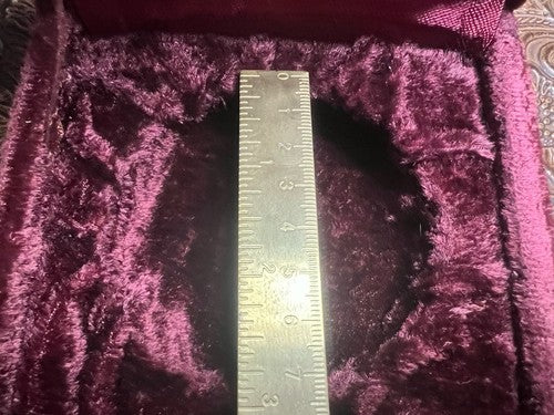 Sheffield Boîte Coffret En Velours Bordeaux Creux Interne Diamètre 7 CM