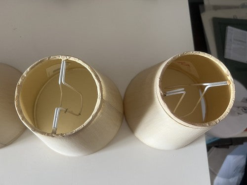 🔴 paralumi PLISSE' per lampada, lume beige campana beige 5 PEZZI