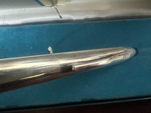 🔴 CROSS Chrom-Kugelschreiber mit Schnappkappe, Etui und Anleitung B 