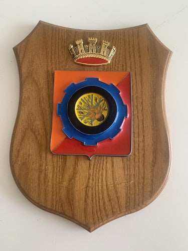 🔴 MILITARY CREST wooden shield 3 Cerimant Maintenance Supply Center 