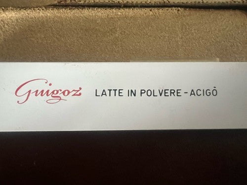 🔴 GUIGOZ Milchpulver-Rechnerlineal im Vintage-Lederetui 