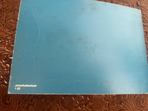 Volkswagen Jetta Booklet Car Use Maintenance Italian Original Vintage Retro