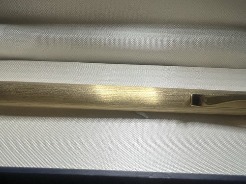 🔴 COLUMBUS GOLD PLATED BALLPOINT PEN WRITES PERFECTLY WITH A VINTAGE CASE 