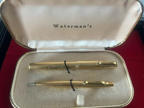 DE WATERMAN Stylo-Plume Stylo à Plume Ideal Levier Plaqué Or 18 KT Scrivono