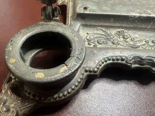 🔴 Calamaio penna stilografica BRONZO MASSICCIO per inchiostro vintage L 20