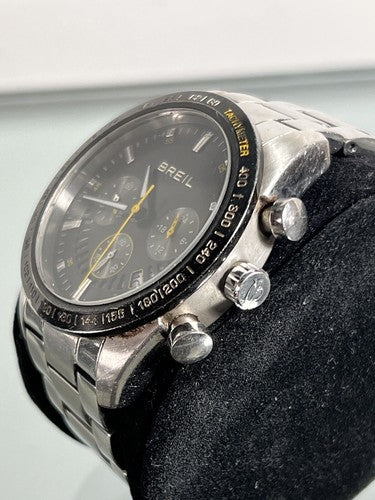 🔴 BREIL Cronografo Uomo TW0676 Oversize Acciaio Nero Quarzo Con Scatola