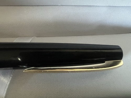 🔴 PILOT penna stilografica nera pennino F profili dorati scrive vintage 1970