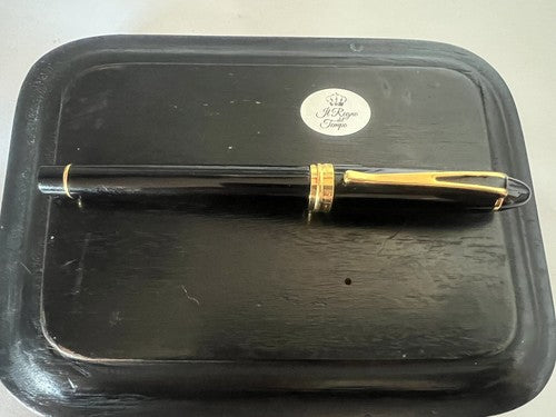 Aurora Stylo-Plume Sphère Roller Ipsilon Entièrement Noire Or Écrit Roller 