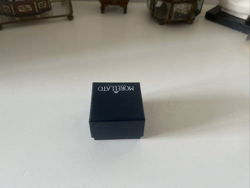 🔴 MORELLATO scatola gioielli: anello gemelli ciondolo pendente blu con nastrino