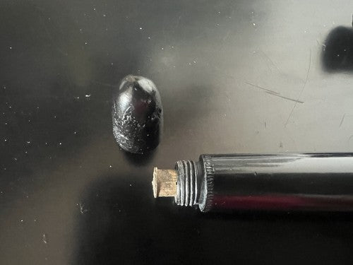 🔴 MERCURIO penna stilografica pistone pulsante oblò trasparente SCRIVE vintage