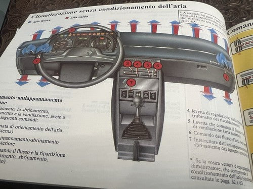 Renault 18 Booklet Car Use and Maintenance Vintage Original Italian