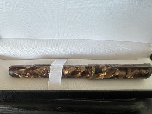 Penman Stylo-Plume Stylo à Plume Celluloid Hazel Levier Écrit Amérique Vintage